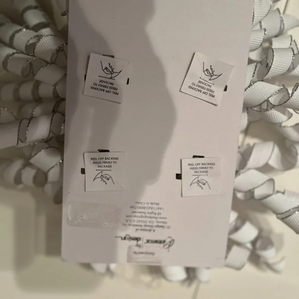 Martha Stewart Premium Curly Bows (4)‎ – White and Silver